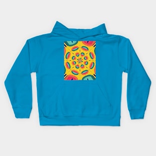 Textured tropical mandala Kids Hoodie